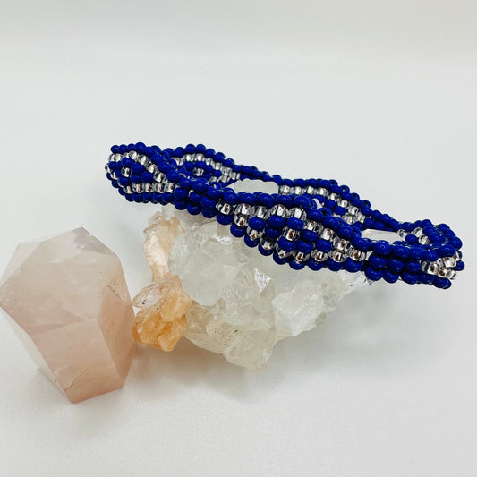Yemaya Ilde Blue And White Stretchable Bracelet