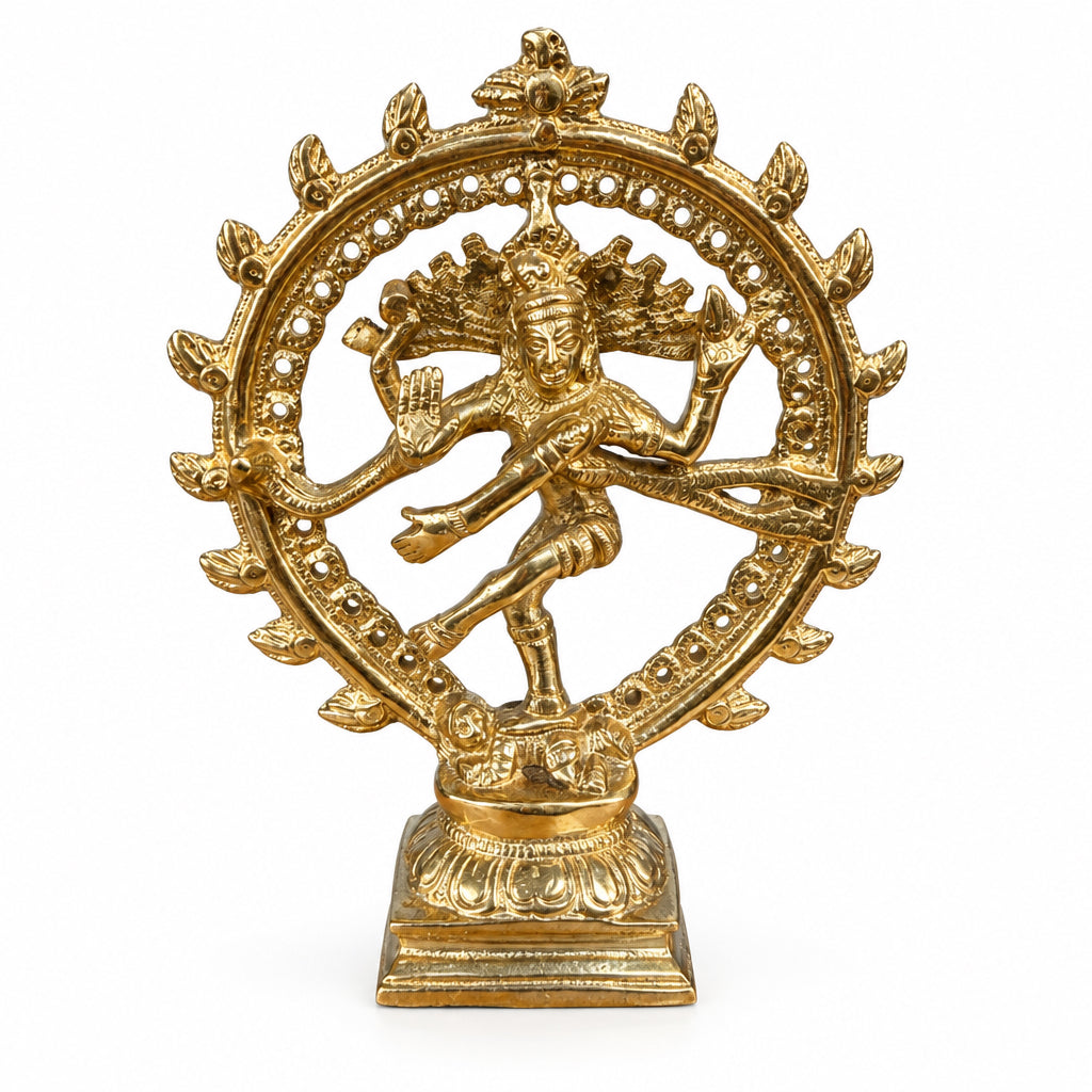 Shiva Natraj 9"H Solid Brass