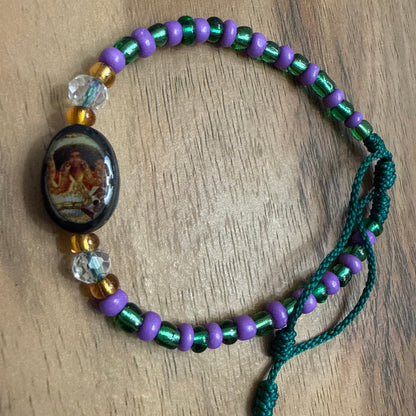 Santa Marta Dominadora Green And Purple Bracelet | Filomena Lubana