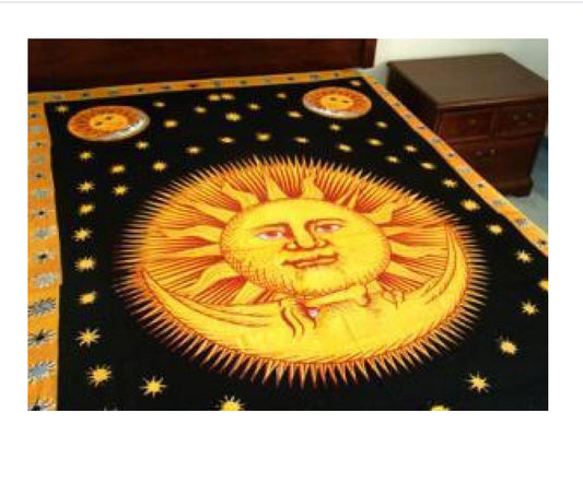 Solar Tapestry 72x108" Gold/Black