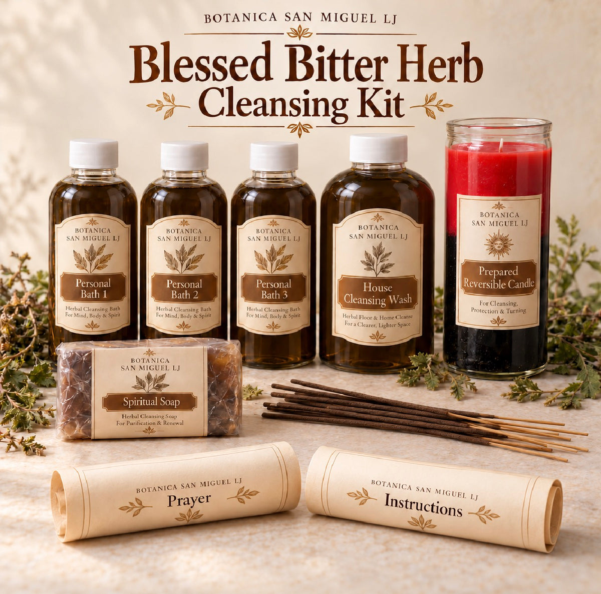 Blessed Bitter Herbal Bath Kit | Spiritual Cleansing & Protection