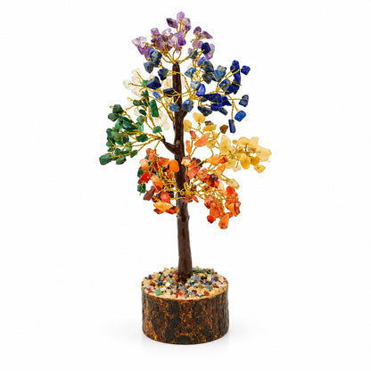 7 Chakra Tree of Life Crystal Tree |300 Assorted Gemstone Beads|8"H