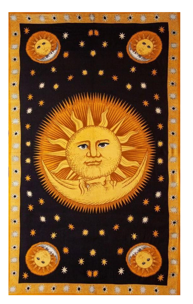 Solar Tapestry 72x108" Gold/Black
