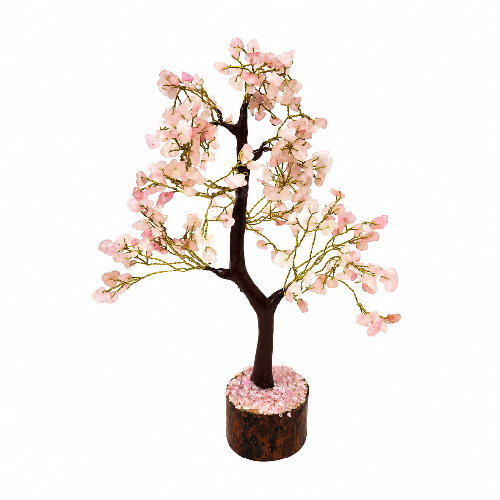 Rose Quartz Gemstone Tree - (300 Gemstone Beads) 8"