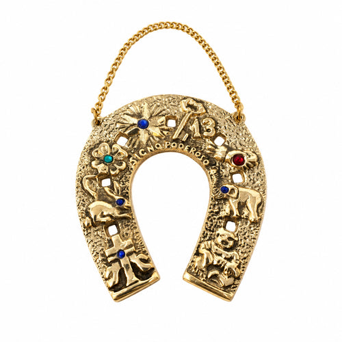 Brass Carved Hanging Horseshoe