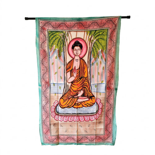 Buddha Cotton Tapestry 54x86" Multi Color