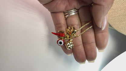 Gold Plated Charm Necklace