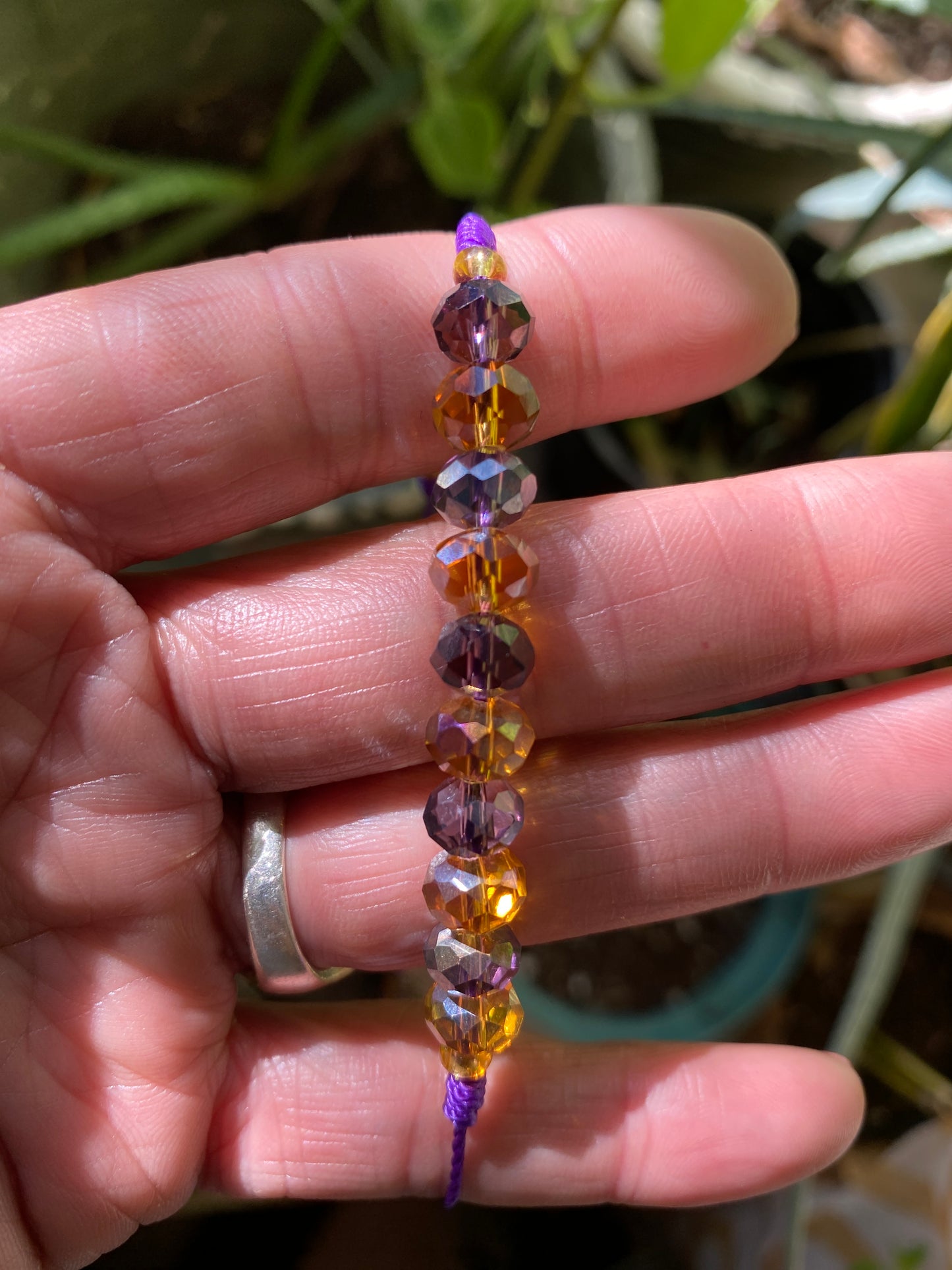 San Lazarus Glass Beads Rosary