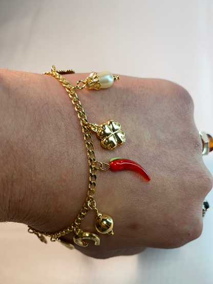 Good Luck Multi-Charm Bracelet