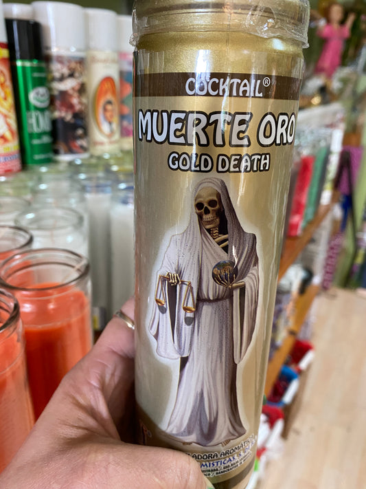 Gold Death Candle/Santa Murte Oro Veladora