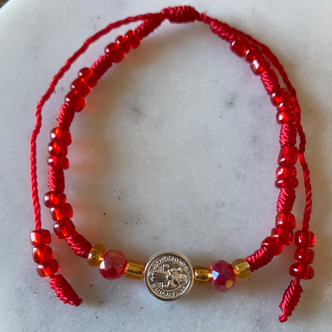 Saint Benedict Red Bracelet