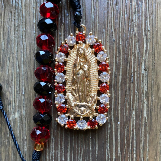 Guadalupe Glass Beads Rosary