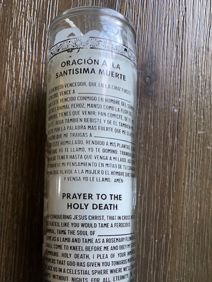 Santa Muerte 7 Day White Candle