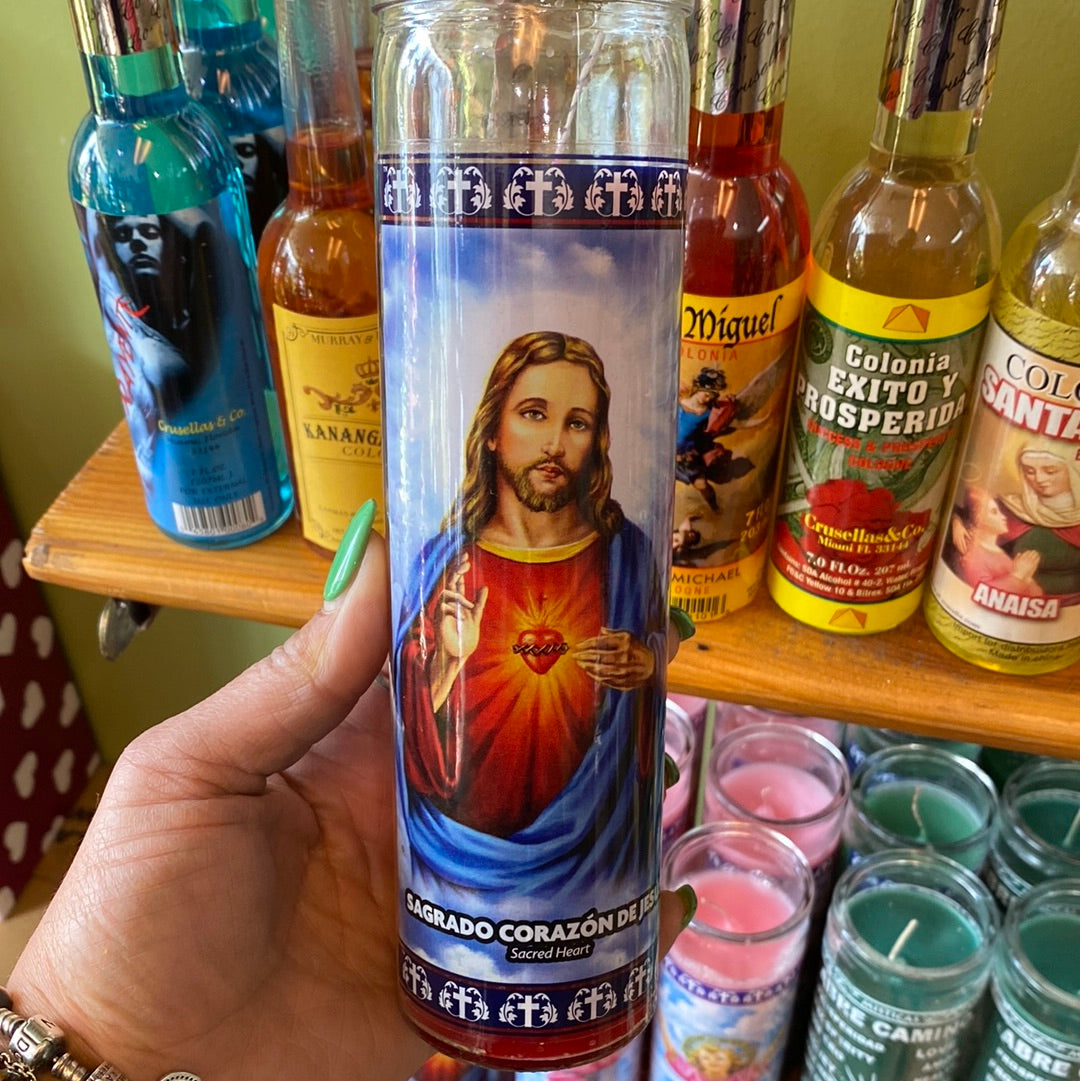 Sacred Heart Of Jesus 7 Day Candle/ Sagrado Corazon de Jesus