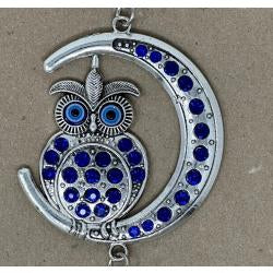 OWL Crescent Moon W/Evil Eye Wall Hanging
