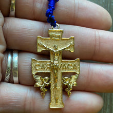 Load image into Gallery viewer, Caravacas Cross Glass Rosary Beads
