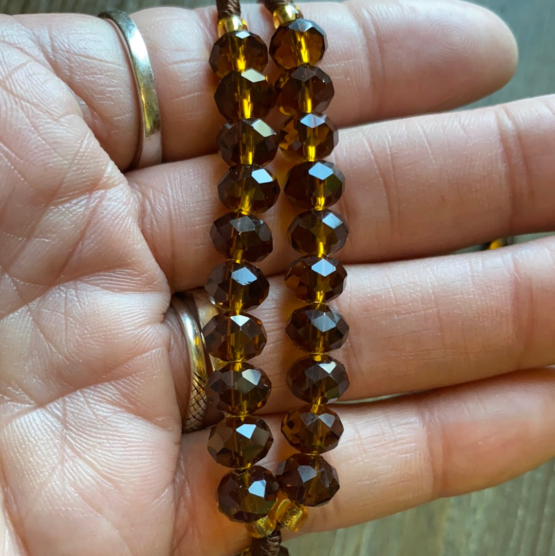 Jesus Glass Beads Rosary