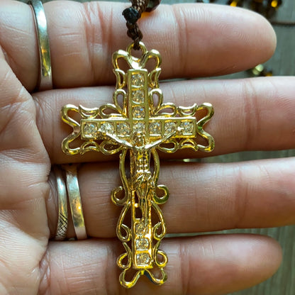 Jesus Glass Beads Rosary