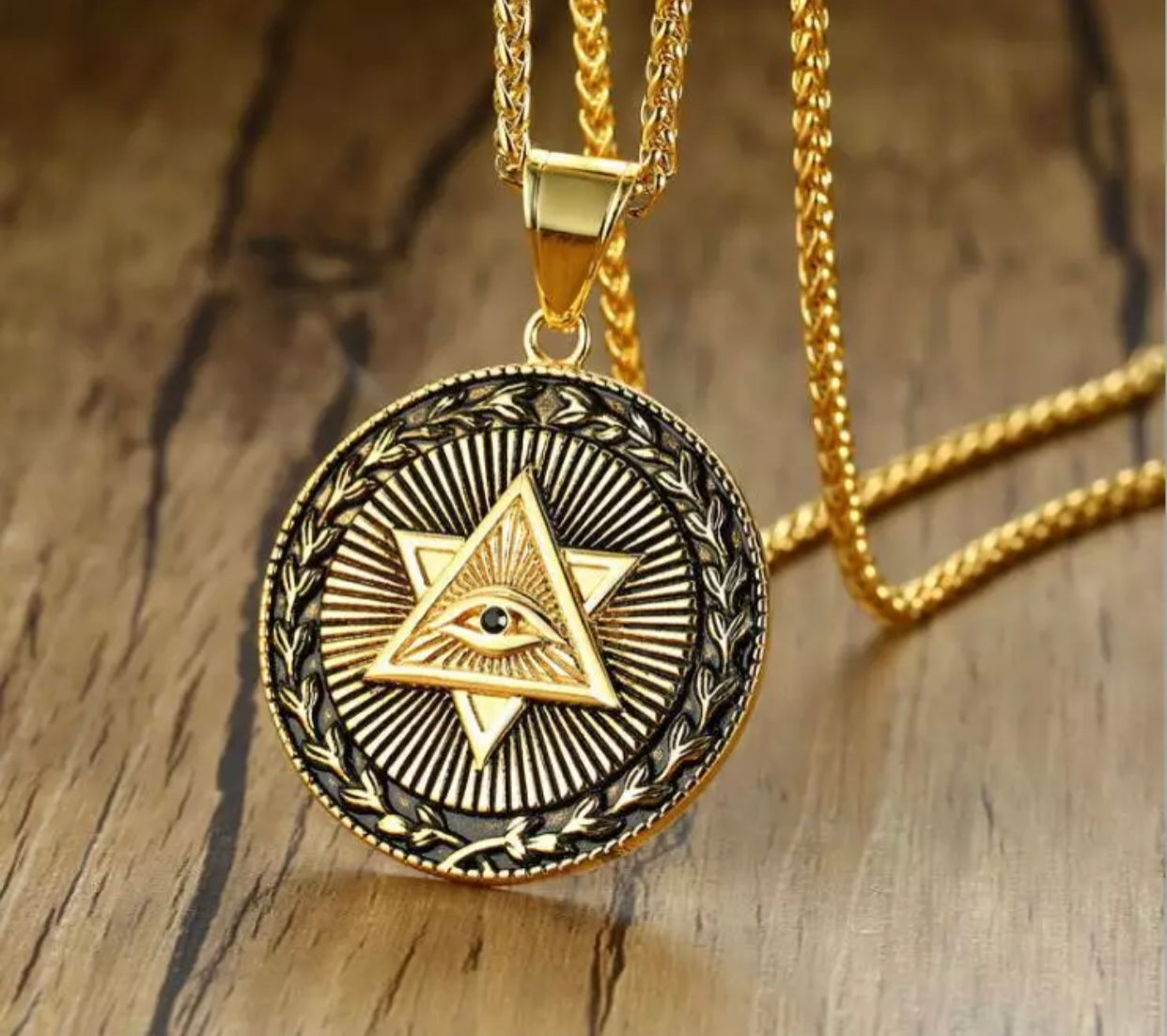 Stainless Steel Horus Hexagram Necklace