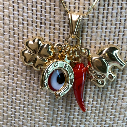 Gold Plated Charm Necklace