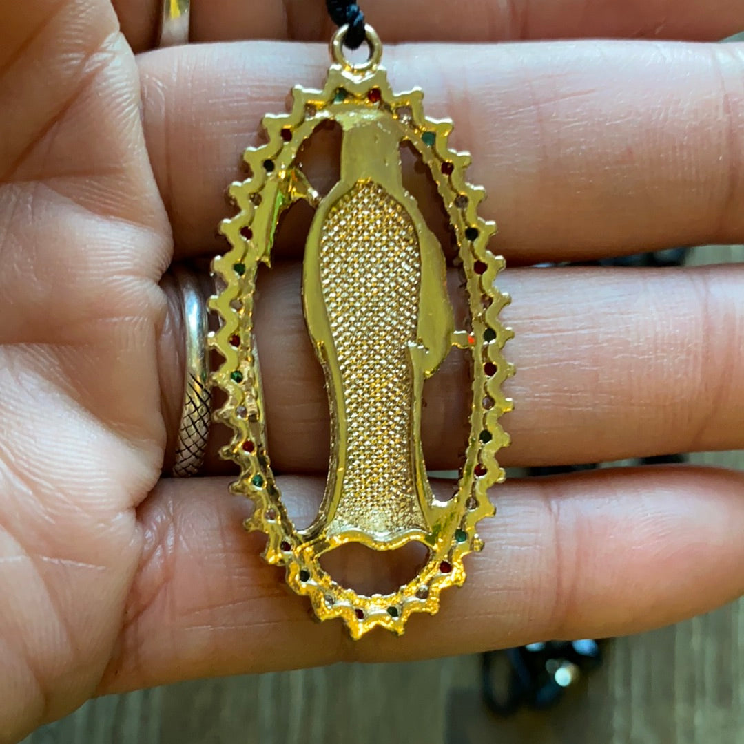 Santa Muerte Glass Bead Rosary