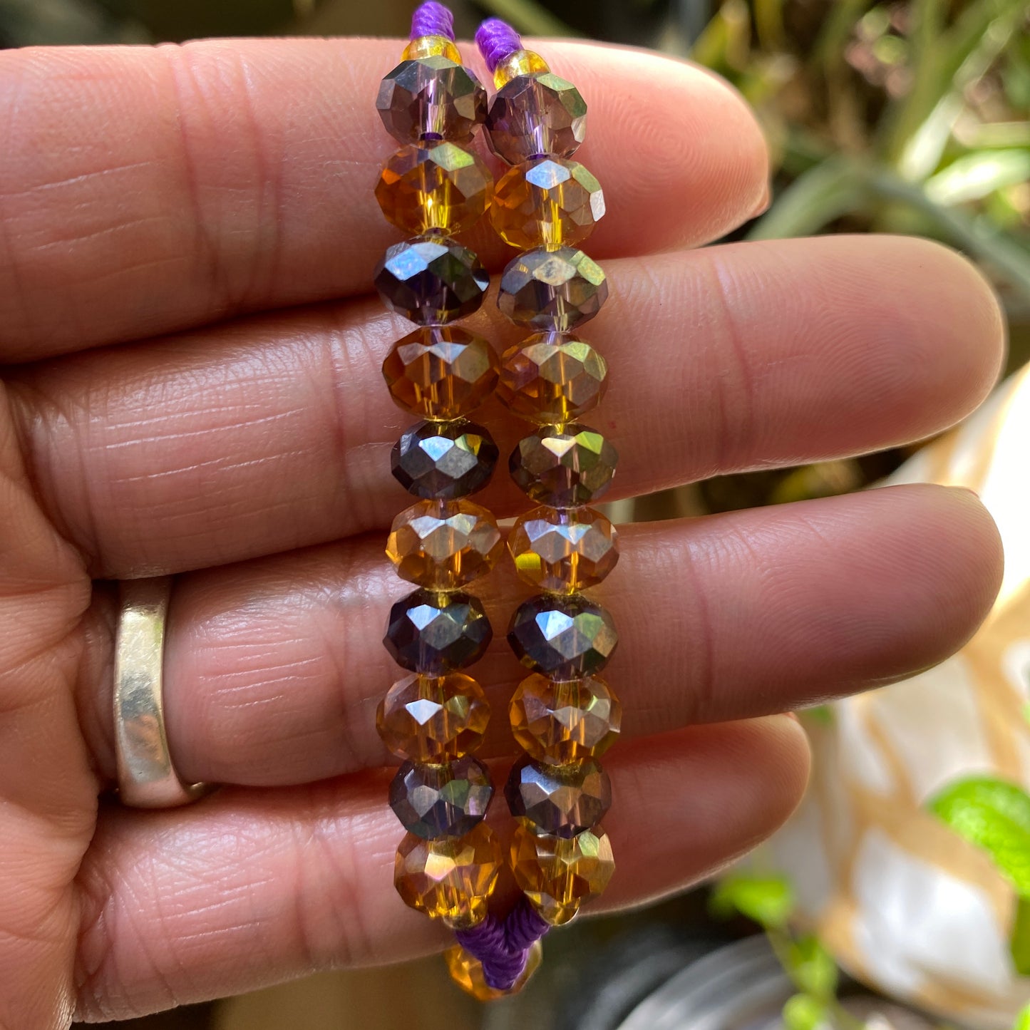 San Lazarus Glass Beads Rosary