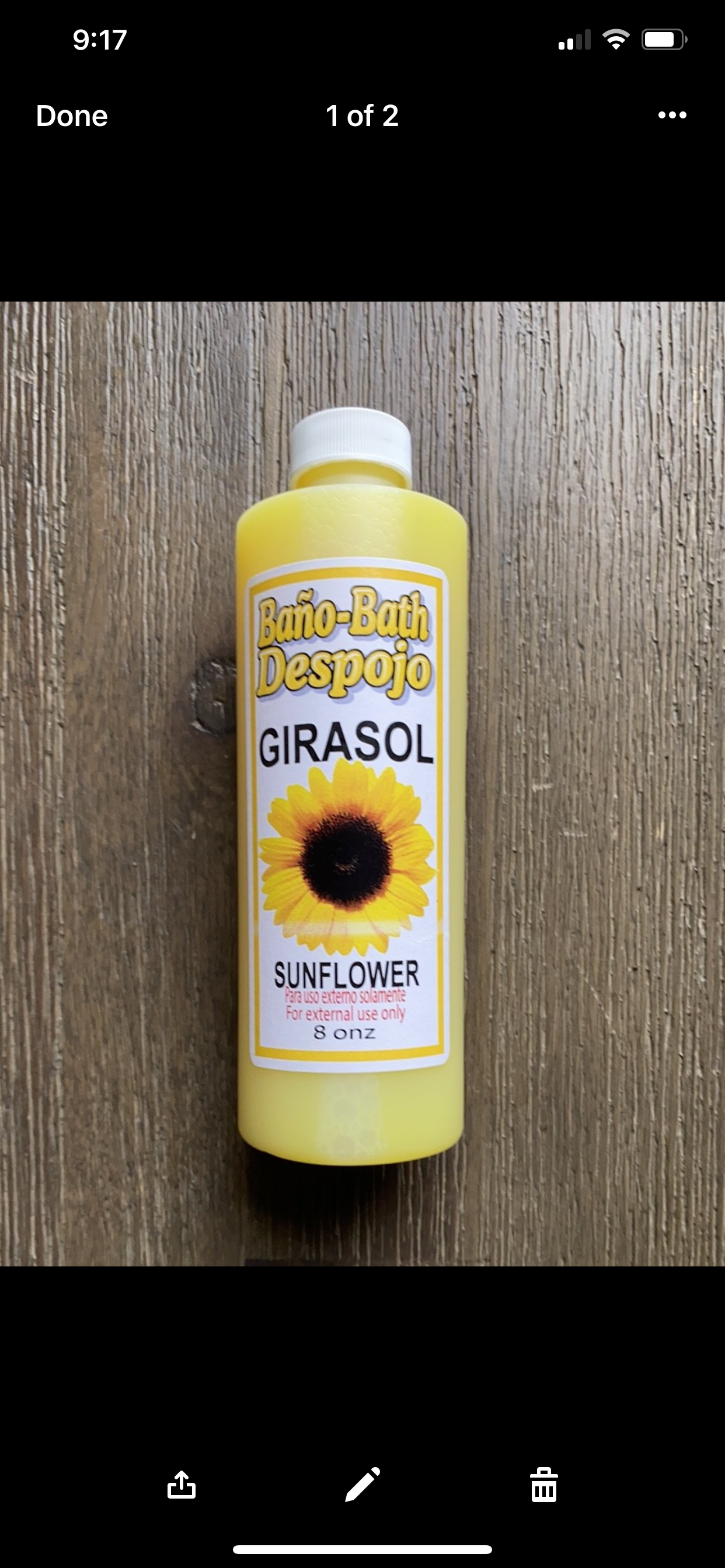 Sunflower Bath/ Girasol Baño & Despojo