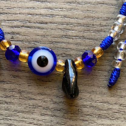 Blue Evil Eye Bracelet With Azabache