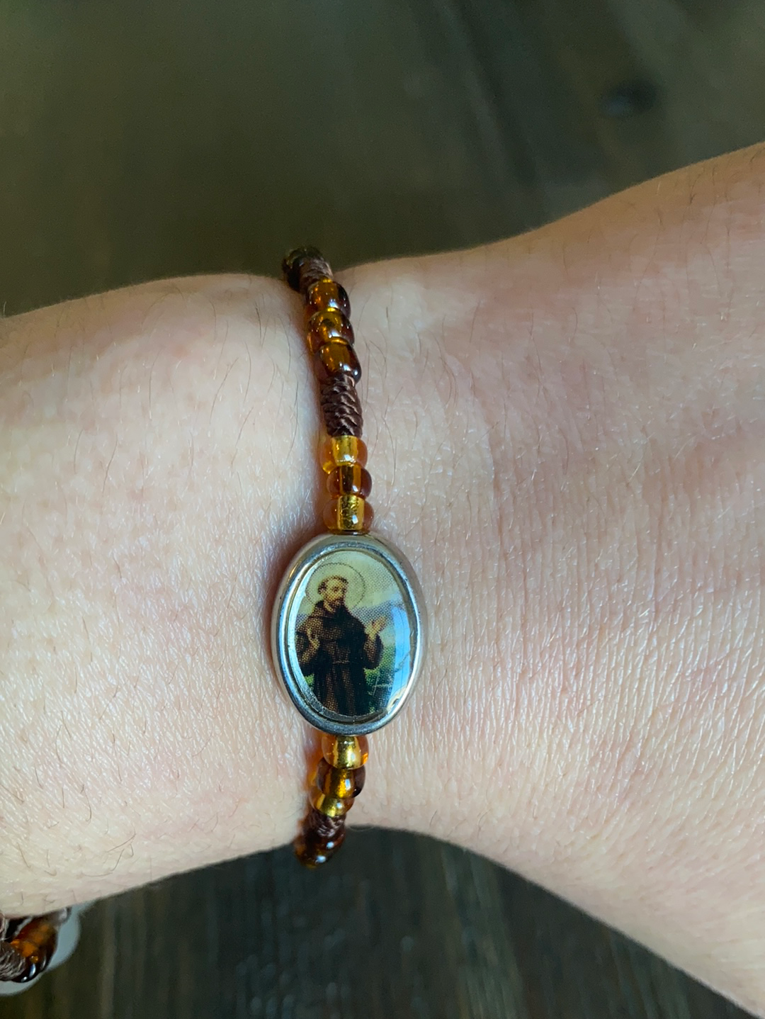 Saint Francis Brown Bracelet