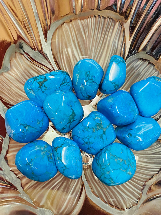 Blue Howlite Tumblestone  Crystals