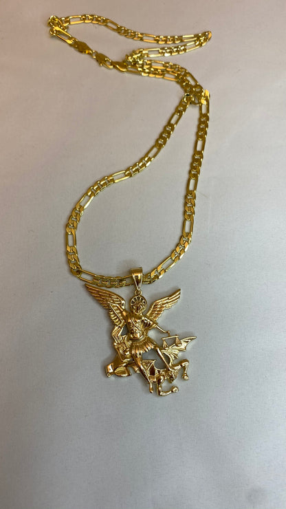 Saint Michael Gold Plated Necklace