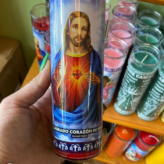 Sacred Heart Of Jesus 7 Day Candle/ Sagrado Corazon de Jesus
