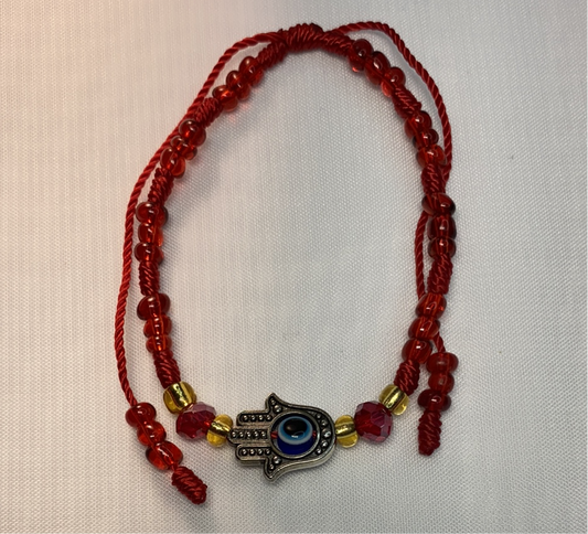 Red Evil Eye Hamsa Hand Bracelet