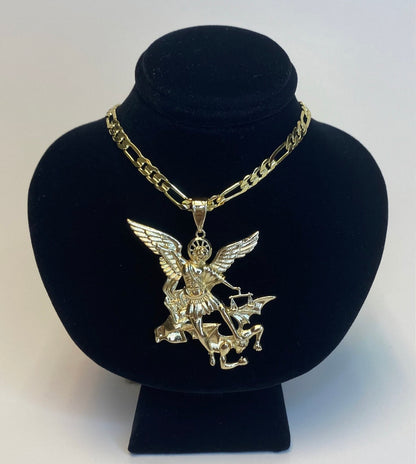 Saint Michael Gold Plated Necklace