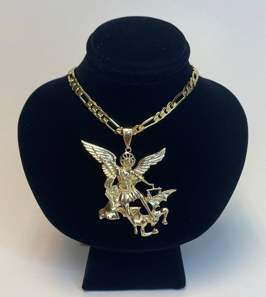 Saint Michael Gold Plated Necklace