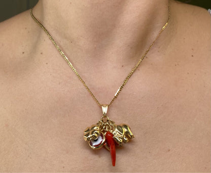 Gold Plated Charm Necklace