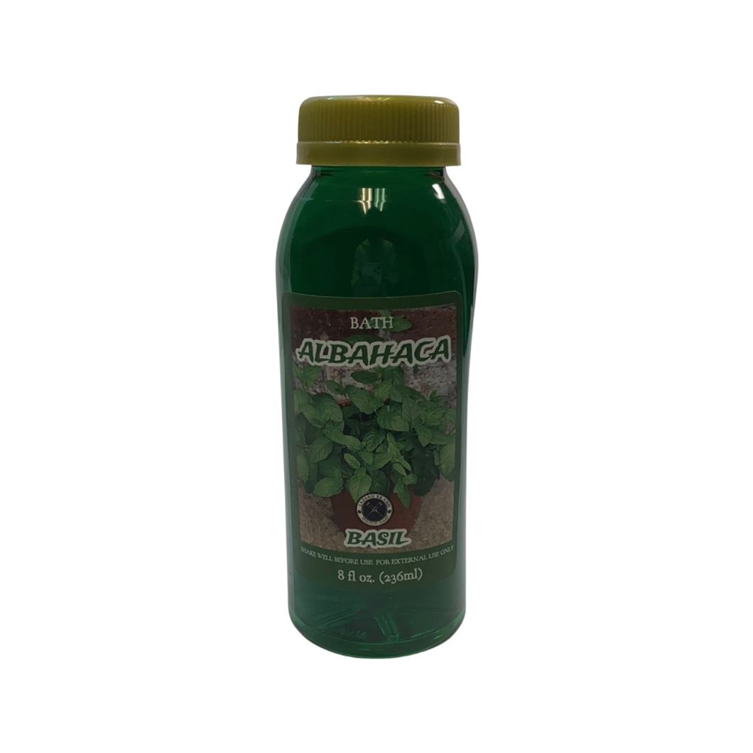 Basil Bath Wash/Albahaca Baño & Despojo 8 OZ.
