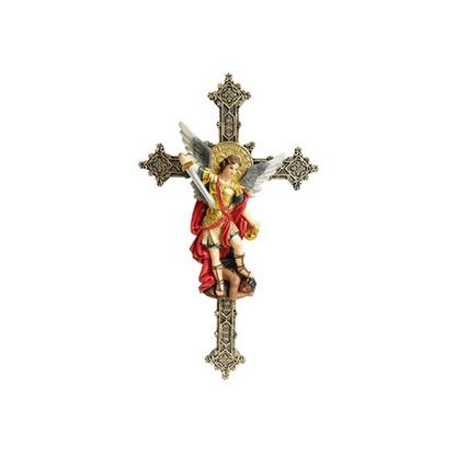 Saint Michael 12” Wall Cross Statue